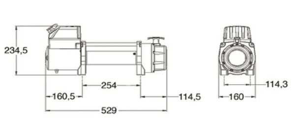11500 lbs 12v Electric Winch Synthetic Rope