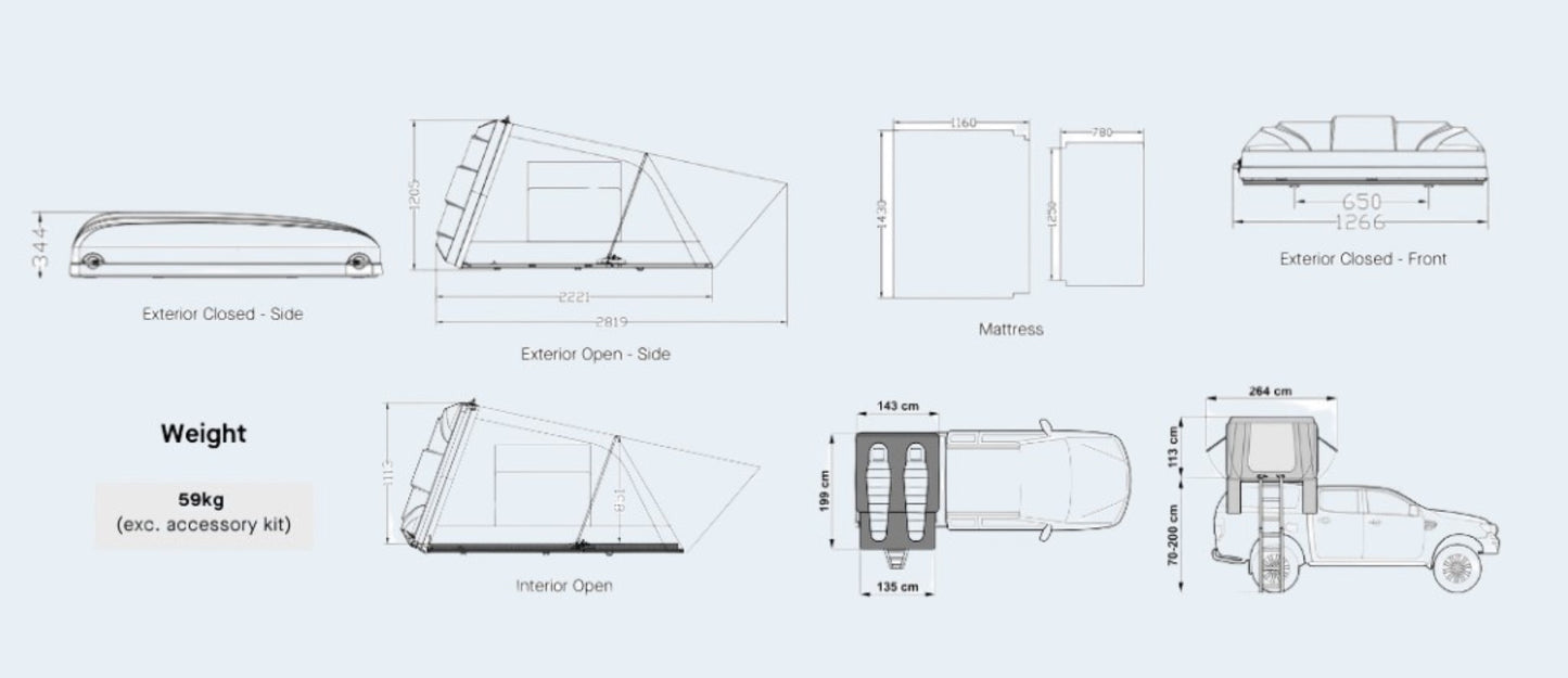 ARB Esperance 2.0 Roof Top Tent Hard Shell