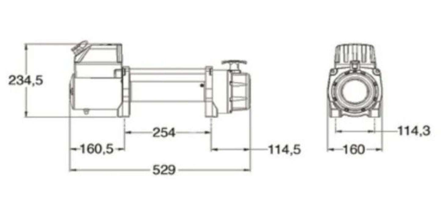11500 lbs 12v Electric Winch Steel Wire