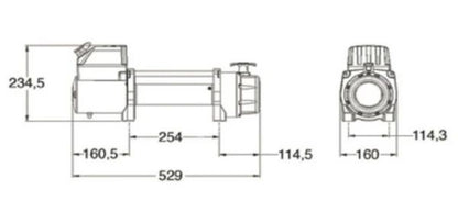 11500 lbs 12v Electric Winch Steel Wire