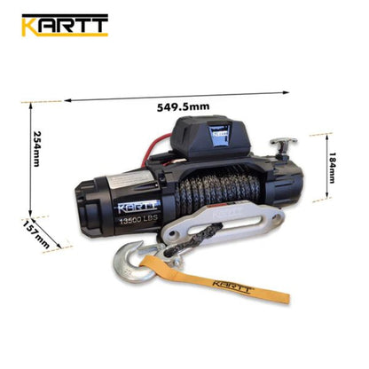 13500 lbs 12v Electric Winch Synthetic Rope