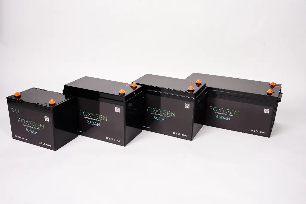 Foxygen Lithium Leisure Battery with Bluetooth & Heating (105Ah–460Ah)