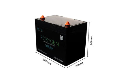 Foxygen Lithium Leisure Battery with Bluetooth & Heating (105Ah–460Ah)