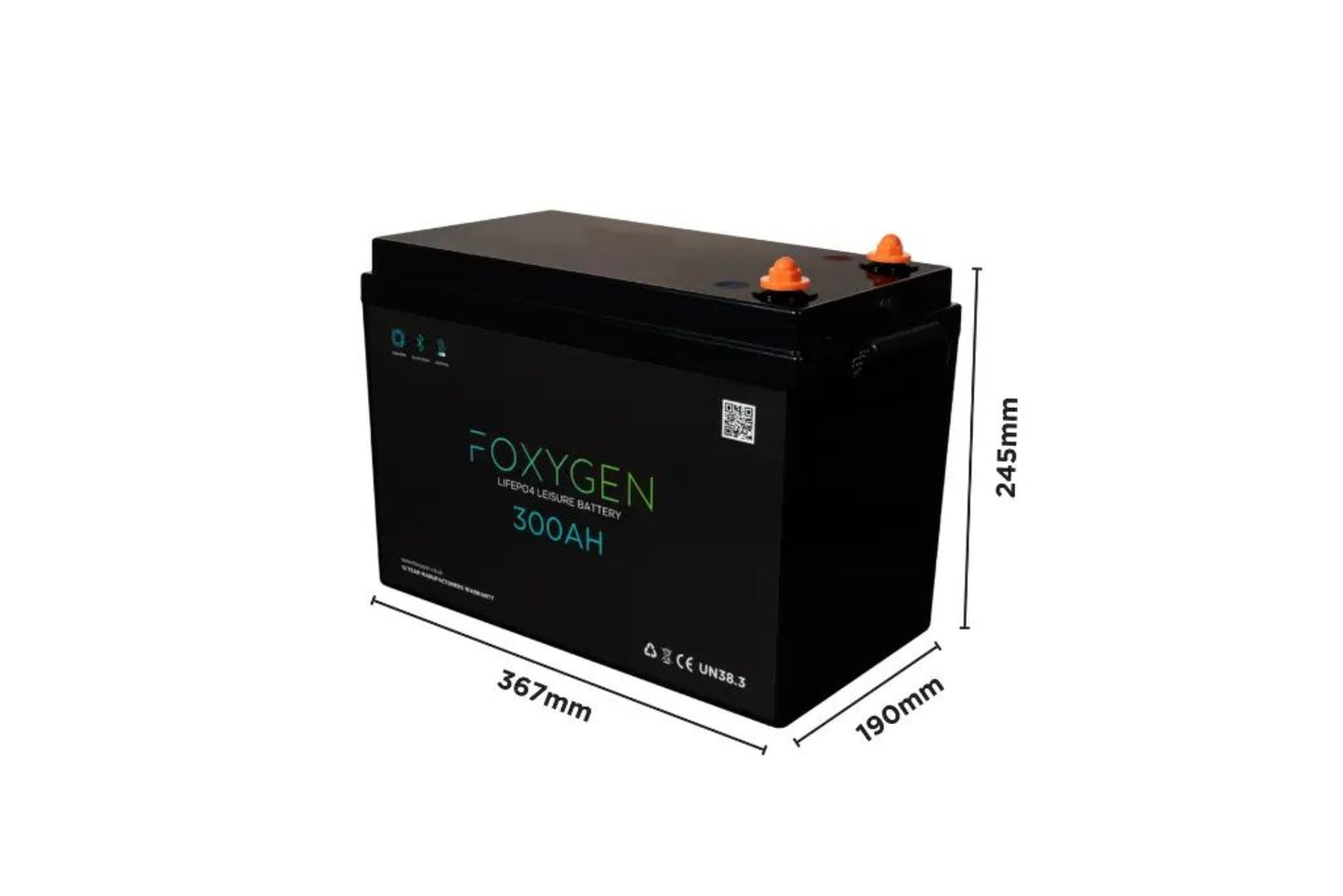 Foxygen Lithium Leisure Battery with Bluetooth & Heating (105Ah–460Ah)