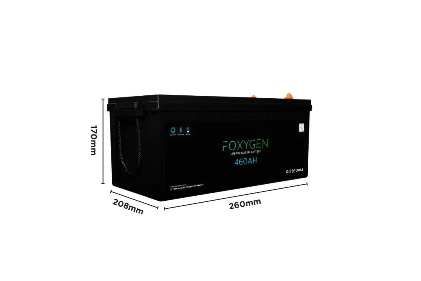 Foxygen Lithium Leisure Battery with Bluetooth & Heating (105Ah–460Ah)