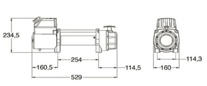 11500 lbs 12v Electric Winch Synthetic Rope