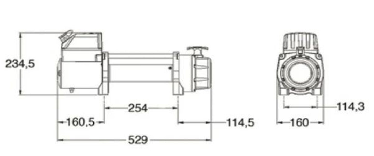 9500 lbs 12v Electric Winch Steel Wire