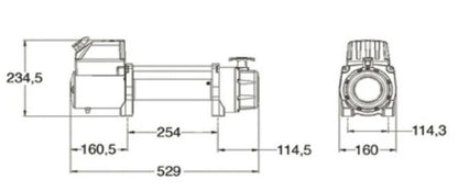 9500 lbs 12v Electric Winch Steel Wire