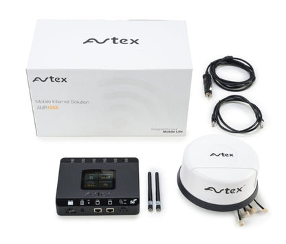 Avtex AMR105X 5G Dual-SIM Wi-Fi 6 Mobile Internet Router & Roof Antenna