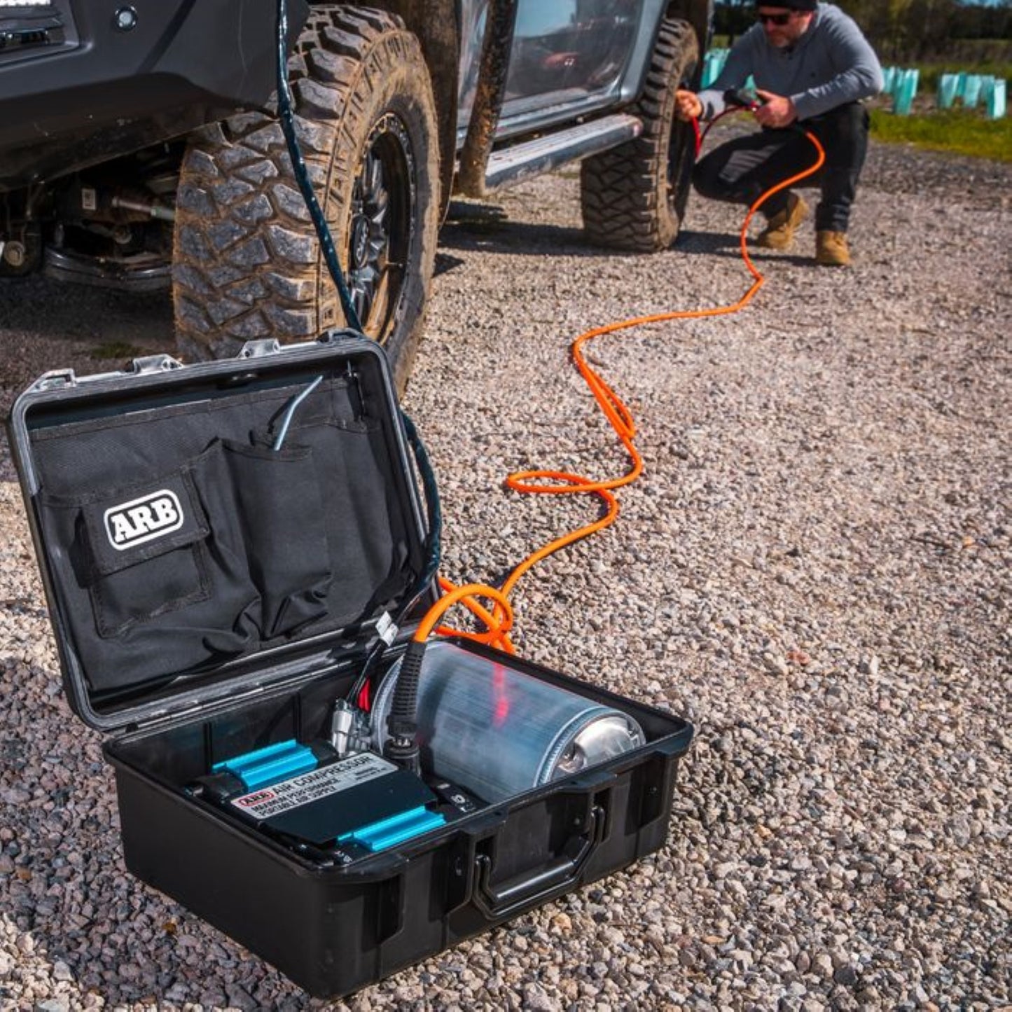 ARB Portable Brushed Twin Air Compressor 12V / 24V