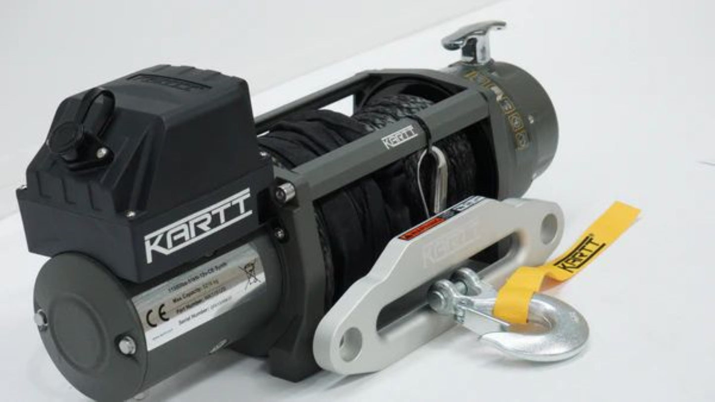 9500 lbs 12v Electric Winch Synthetic Rope